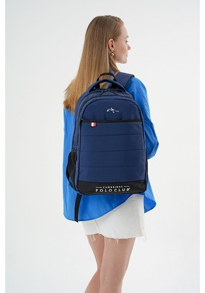 Cambridge Polo Club Minimalist Tasarım Lacivert Unisex Okul Günlük Seyahat Sırt Çantası - Plcan2166-004 Çok Renkli