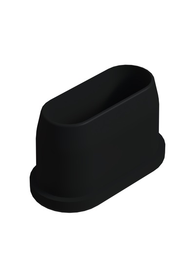 Cateksss 15x30 Mm Elips Profil Tapası 1.2 Mm Siyah - 24 Lü Paket