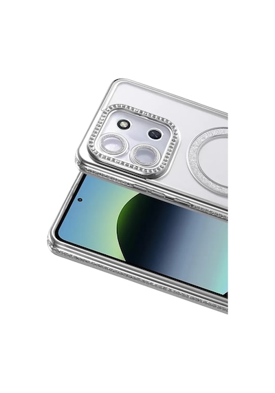 Newface Xiaomi Redmi 15c 4g Joke Simli Magneticsafe Kılıf - Gümüş