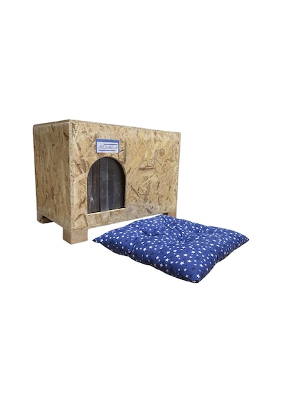 Reyo Ahşap Kedi Evi Osb Minderli 61 x 41 x 36 CM Sokak Kedi Evi CAT49M
