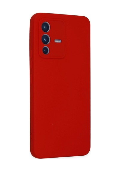 Newface - 42 - Vivo V23 5g Kılıf Nano İçi Kadife Silikon - Csmo-tex - - Kırmızı