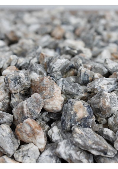Natural Dekoratif Çakıl Taşı, Gnays Dolomit, Gri Sarı Damarlı, 1-2 Cm, 3 Kg
