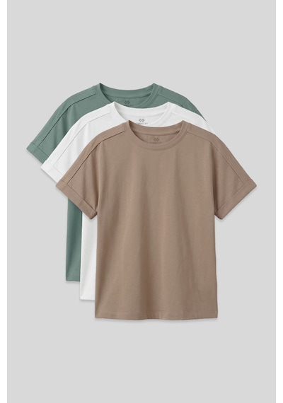Oversize Fit O Yaka Basic 3lü Paket Beyaz-koyu Bej-açık Yeşil Kız Çocuk T-shirt - 75182 Beyaz-koyu Bej-kaktüs Oversize Fit O Yaka Basic 3lü Paket Beyaz-koyu Bej-açık Yeşil Kız Çocuk T-shirt - 75182 Beyaz-koyu Bej-kaktüs