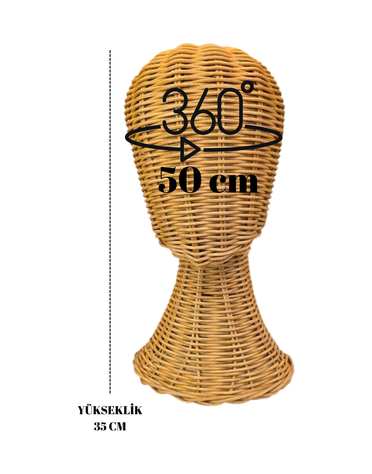 Süet Kumaş Uzun Kafa Mankeni Peruk Mankeni
