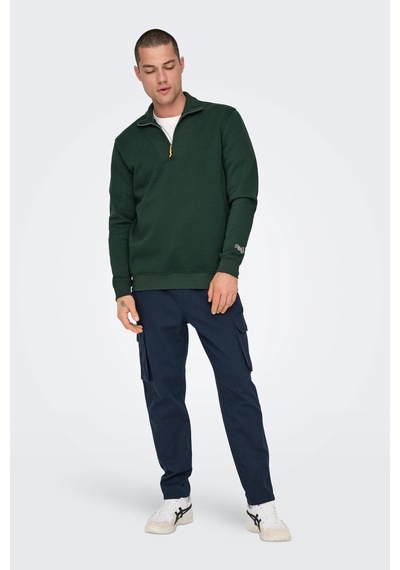 Only & Sons Erkek Onsrıley Yarım Fermuar Yakalı Sweatshirt 22030160 Koyu Yeşil Koyu Yeşil Only & Sons Erkek Onsrıley Yarım Fermuar Yakalı Sweatshirt 22030160 Koyu Yeşil Koyu Yeşil