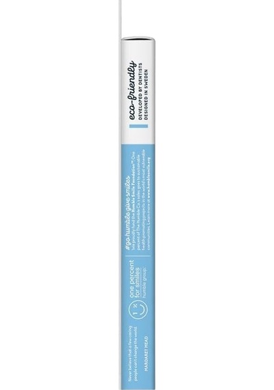 The Humble Co. Co Bambu Diş Fırçası Yetişkin Sensitive Ultra Yumuşak Mavi Açık Ahşap