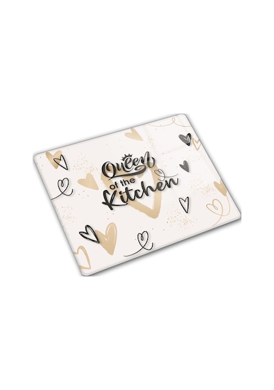 Cam Kesme Tahtası|Queen Of The Kitchen Love|29cm x 34cm