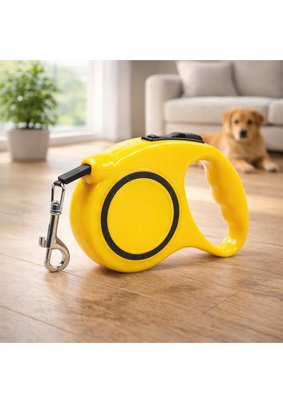 Gobypet Makaralı Otomatik Köpek Tasması 3 M Şerit Tasma, Tuş Kontrollü Kilitli Gezdirme Tasma