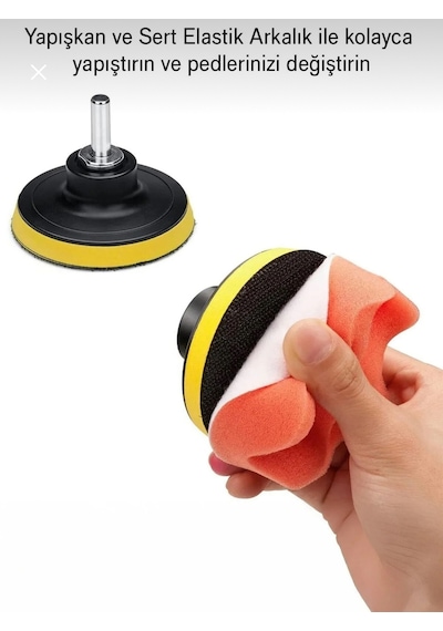 Senbang 11 Parça 115 Mm Pasta Cila Seti Sünger & Keçe Polisaj Pedleri Matkap Ve Polisaj Makinesi Uyumlu