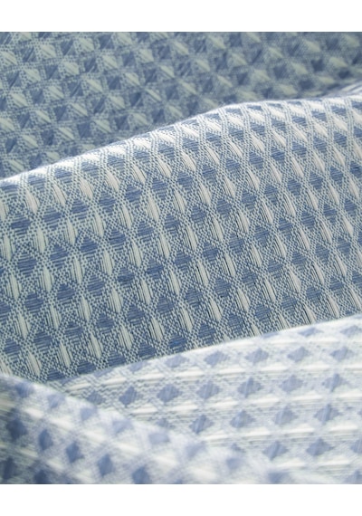Modern Grid Çift Kişilik Pike 180x220 Cm Mavi