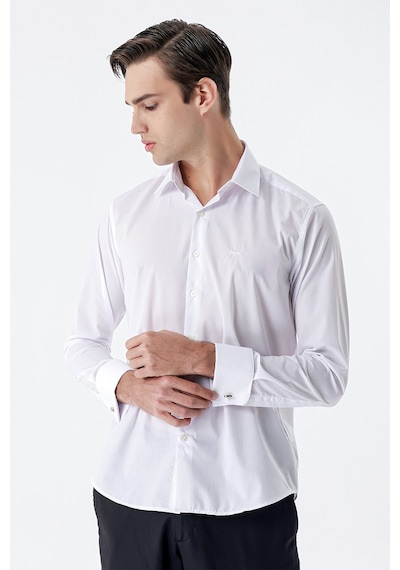 İmza Beyaz Uzun Kollu Sert Yaka Cepsiz Pamuklu Basic Slim Fit Dar Kesim Gömlek 1004240059-beyaz Beyaz İmza Beyaz Uzun Kollu Sert Yaka Cepsiz Pamuklu Basic Slim Fit Dar Kesim Gömlek 1004240059-beyaz Beyaz