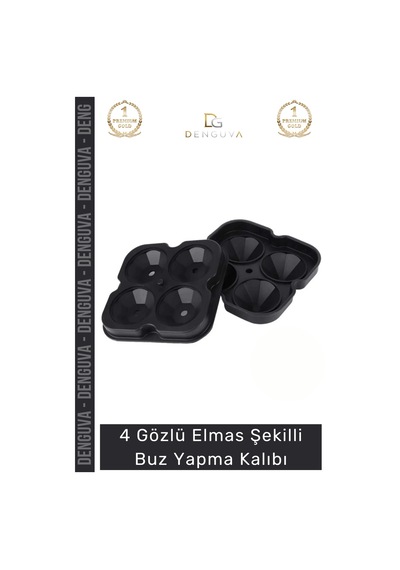 Buzkalıbı Silikon Kokteyl Sunum Gı Uyumlu Esnek Dayanıklı Elmas Şekilli Buz Yapma Kalıbı Buzluk Çok Renkli
