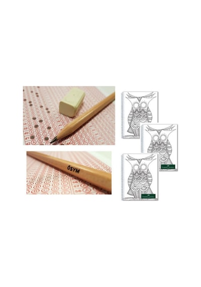 Faber-castell Natural Ösym Kurşun Kalemi 30"lu 2,5 B Faber-castell 100 Yp Çizgili Defter A4 3 Adet