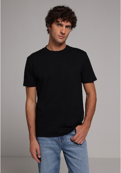 Colin's Colins Regular Fit Yuvarlak Yaka Düz Erkek Siyah Kısa Kol Tişört Cl1080108 Q1.v1 Blk Siyah