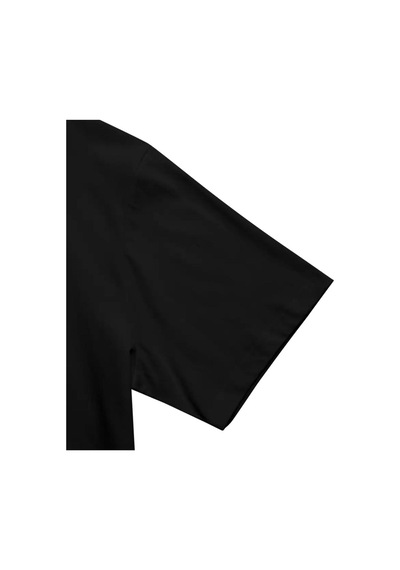 Medinenur Panda Baskılı Basic T-shirt Siyah