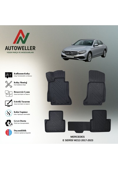Mercedes-benz E Serisi 2017-2023 W213 Uyumlu Havuzlu Oto Paspas