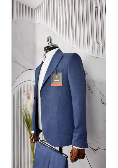 Dupont Classics Dupont Erkek Slim Fit 6 Drop Sivri Yaka Torba Cep Çift Yırtmaç Takım Elbise Açık Lacivert Dupont Classics Dupont Erkek Slim Fit 6 Drop Sivri Yaka Torba Cep Çift Yırtmaç Takım Elbise Açık Lacivert