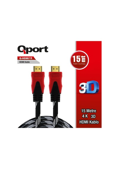 Qport Q-hdmı15 Hdmı 1.4 V Altın Uçlu Kablo 15 Mt