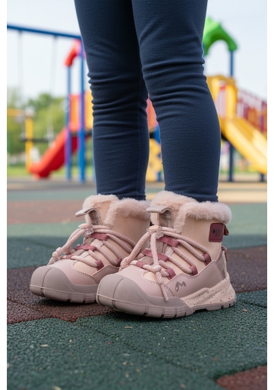 Marco Kids Pembe İçi Kürklü Soğuğa Dirençli Kaymaz Taban Kız Çocuk Bot 22671 F Pembe