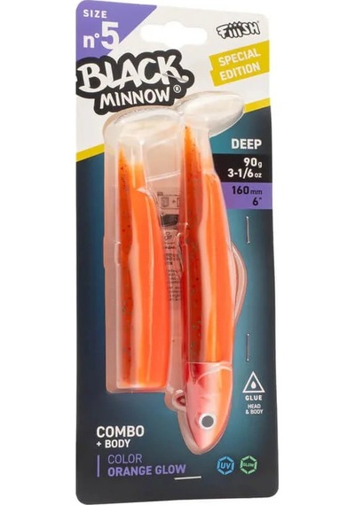 Fiiish Black Minnow Bm160/5 Bm3178 Combo Deep 16cm 90gr Orange Glow