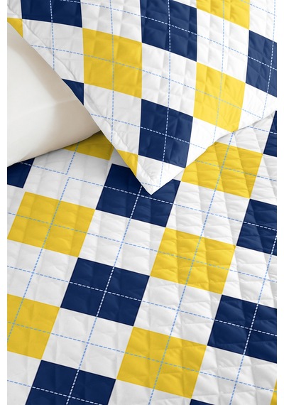 Sarı Lacivert Geometrik Genç Odası Tek Kişilik Pike Takımı - Modern Ekose 160x220 Cm Yatak Örtüsü Günbatımı Kabuğu Kuşağı Sarı Lacivert Geometrik Genç Odası Tek Kişilik Pike Takımı - Modern Ekose 160x220 Cm Yatak Örtüsü Günbatımı Kabuğu Kuşağı