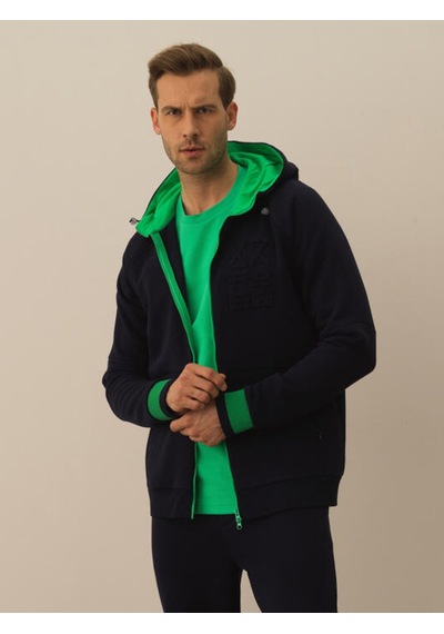 Xint Lacivert Regular Fit Kapüşonlu Pamuklu Sweat Mont 350174
