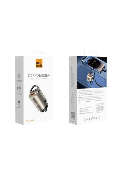 Nettech Nt-cch05 Pd Usb 30w 2 Çıkışlı Araç Şarj Aleti - Natural