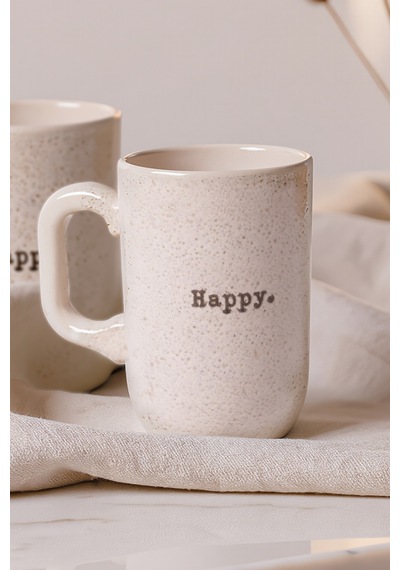 Keramika Happy Formart Kupa 11 Cm 2 Adet 22342 Krem