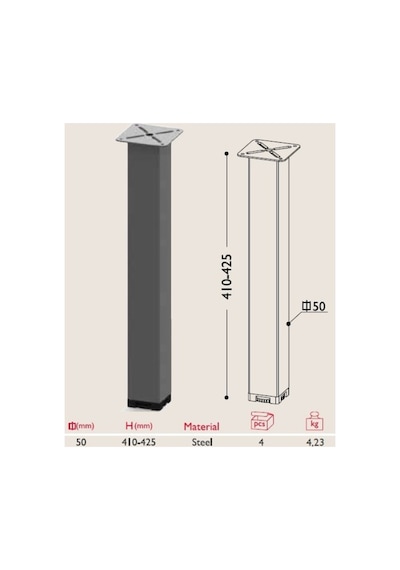 Gürçayhırdavat Sehpa Ayağı 13.500 - 50x50Mm (4 Adet)