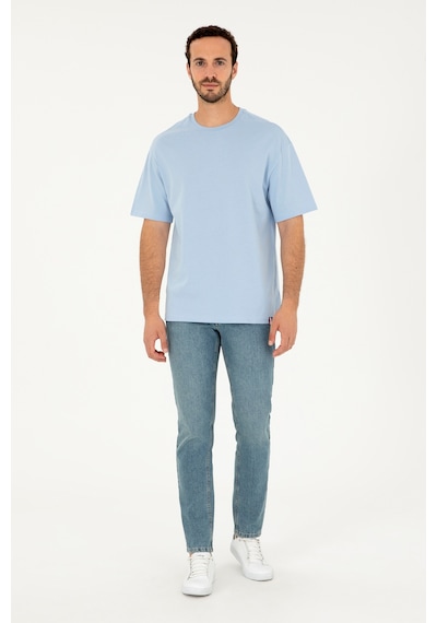 U.S. Polo Assn. Erkek Comfort Fit Bisiklet Yaka Açık Mavi Tişört 50294216-VR003 U.S. Polo Assn. Erkek Comfort Fit Bisiklet Yaka Açık Mavi Tişört 50294216-VR003