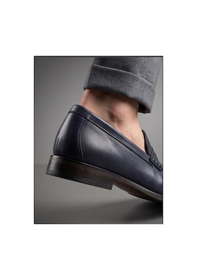 Crc Ayakkabı %100 Hakiki Deri Rugan Erkek Loafer - El İşçiliği Premium Klasik Ayakkabı - Burgundy Patent Lacivert