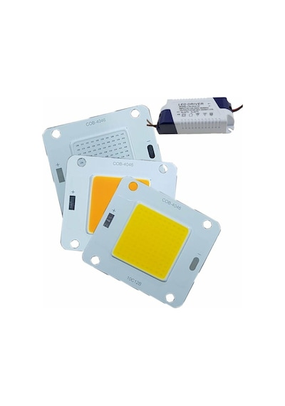 50W Cob Led Projektör Ledi DRİVER DAHİL 50 Watt Cob Led Beyaz