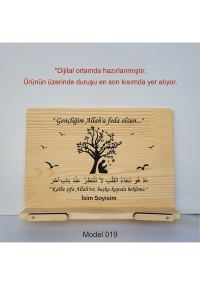 Münzevi Masaüstü Ahşap Rahle/tablet/kitap Tutucu-model019