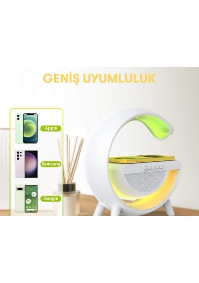 Midi Newface Yr-909 Kablosuz Şarj Standlı Rgb Kablosuz Hoparlör Midi-909