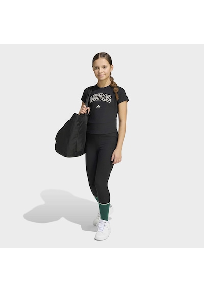 Adidas Sport Seasonals Collegiate Typography Çocuk Siyah Tayt Ks5143