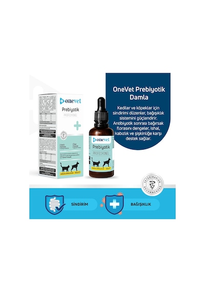 Onevet Kedi ve Köpekler İçin Sindirim Sistemi Destekleyici Prebiyotik Damla 50 Ml