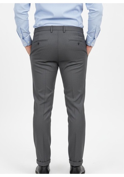 Presto Erkek Slimfit Armürlü Pantolon Füme 3194-090 Füme