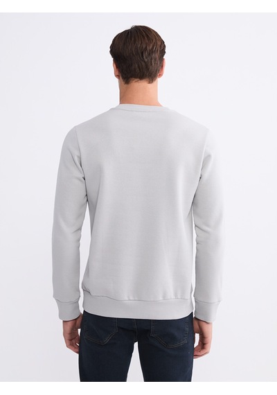 Lcwaıkıkı Classic Gri Bisiklet Yaka Baskılı Erkek Sweatshirt