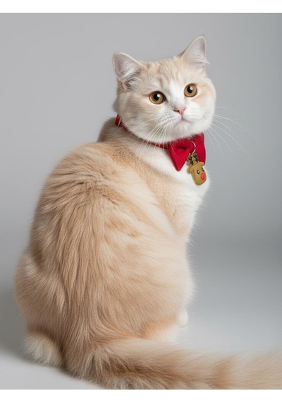 Yılbaşı Geyiği Kedi Papyon Tasması Kırmızı Fiyonk Boyun Aksesuarı Noel Temalı Kedi Süsü