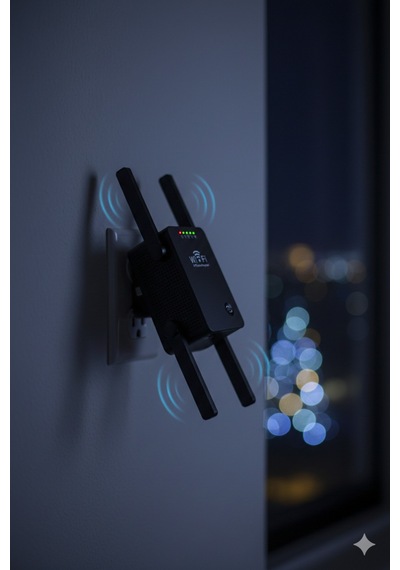 300 Mbps Wifi Sinyal Güçlendirici Siyah Router Kablosuz Ağ Genişletici Cihaz