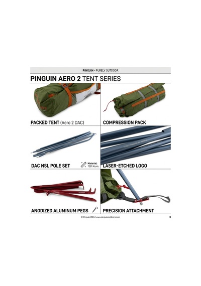 Pınguın Aero 2 Yesıl Cadır Renkli