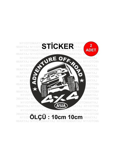 4X4 Arazi Offroad - Araba Kask Motosiklet Laptop Taplet Sticker
