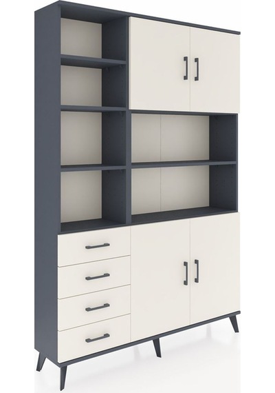 Arges Dolap 9 Raflı 4 Çekmeceli 4 Kapaklı 132x30x195 Antrasit-aytaşı/aytaşı Aytası/aytası Arges Dolap 9 Raflı 4 Çekmeceli 4 Kapaklı 132x30x195 Antrasit-aytaşı/aytaşı Aytası/aytası