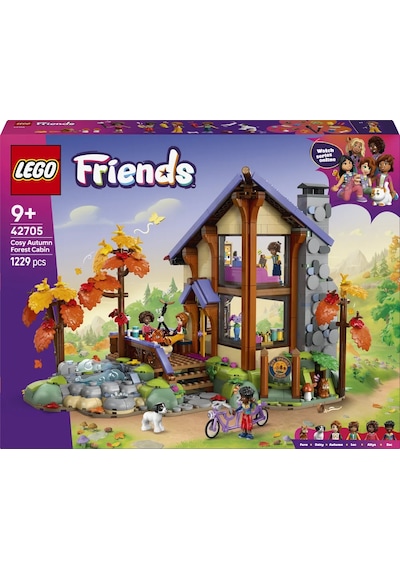 LEGO® Friends Şirin Sonbahar Orman Kulübesi 42705 - 9 Yaş ve Üzeri Çocuklar için Mini Bebek İçeren Oyuncak Yapım Seti (1229 Parça)