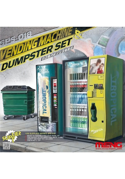 Meng Sps-018 1/35 Ölçek, Otomat Ve Çöp Bidonu Seti, Plastik Model Kiti-51838