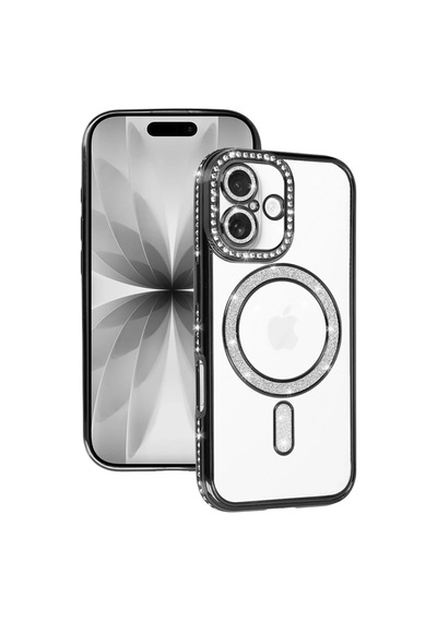 İphone 17 Joke Simli Magneticsafe Kılıf - Siyah