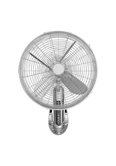 45 Cm Uzaktan Kumandalı Duvar Vantilatörü 55w Krom Metal Gövde Lcd Ekranlı 3 Kademeli Hız Ayarlı 70 Salınımlı