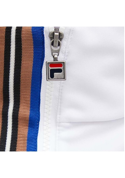 Fila Beyaz Flared Asymmetrıcal Track Jacket Wıth Seven Strıpes Tape Detaıl Beyaz