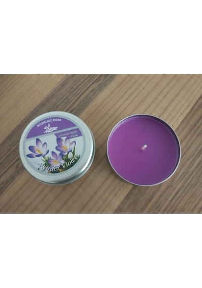 Bozkurt Yuvarlak Teneke Kutuda Kokulu Mum Winter Violet