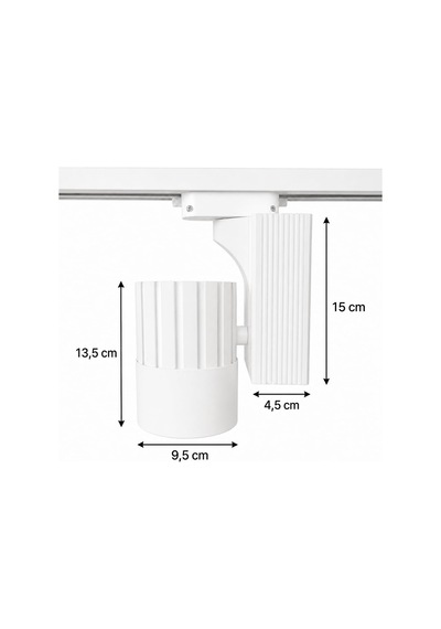 40w Beyaz Kasa Led Ray Spot 3000k Beyaz Işık Lifud Driver, Flicker Free, Alüminyum Gövde Genel